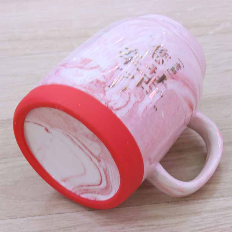 节庆用品教师节礼品大理石纹陶瓷马克杯镜面杯盖橡胶隔热圈底水杯镀金老师辛苦了字样家用办公室个人商务礼品毕业生送老师的礼物详情6