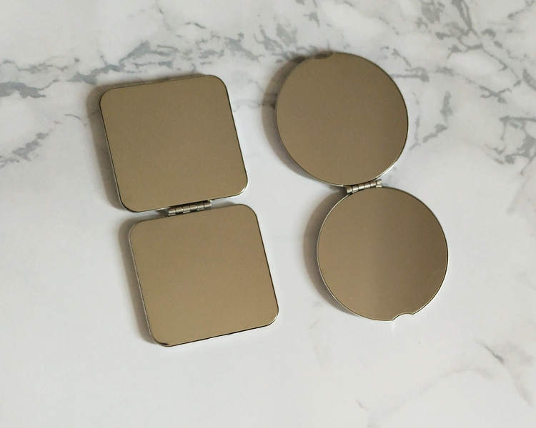 Stainless steel unbreakable small mirror, portable double-sided makeup mirror, diy logo engraving, 2022 new style mirror pic 5