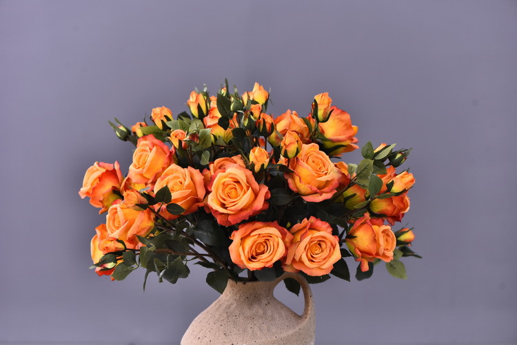 5 pieces of retro charred edge rose artificial flower decoration, artificial flower imitation dried flower, home soft decoration withered and dry, wedding Lanjin artificial rose wholesale pic 46