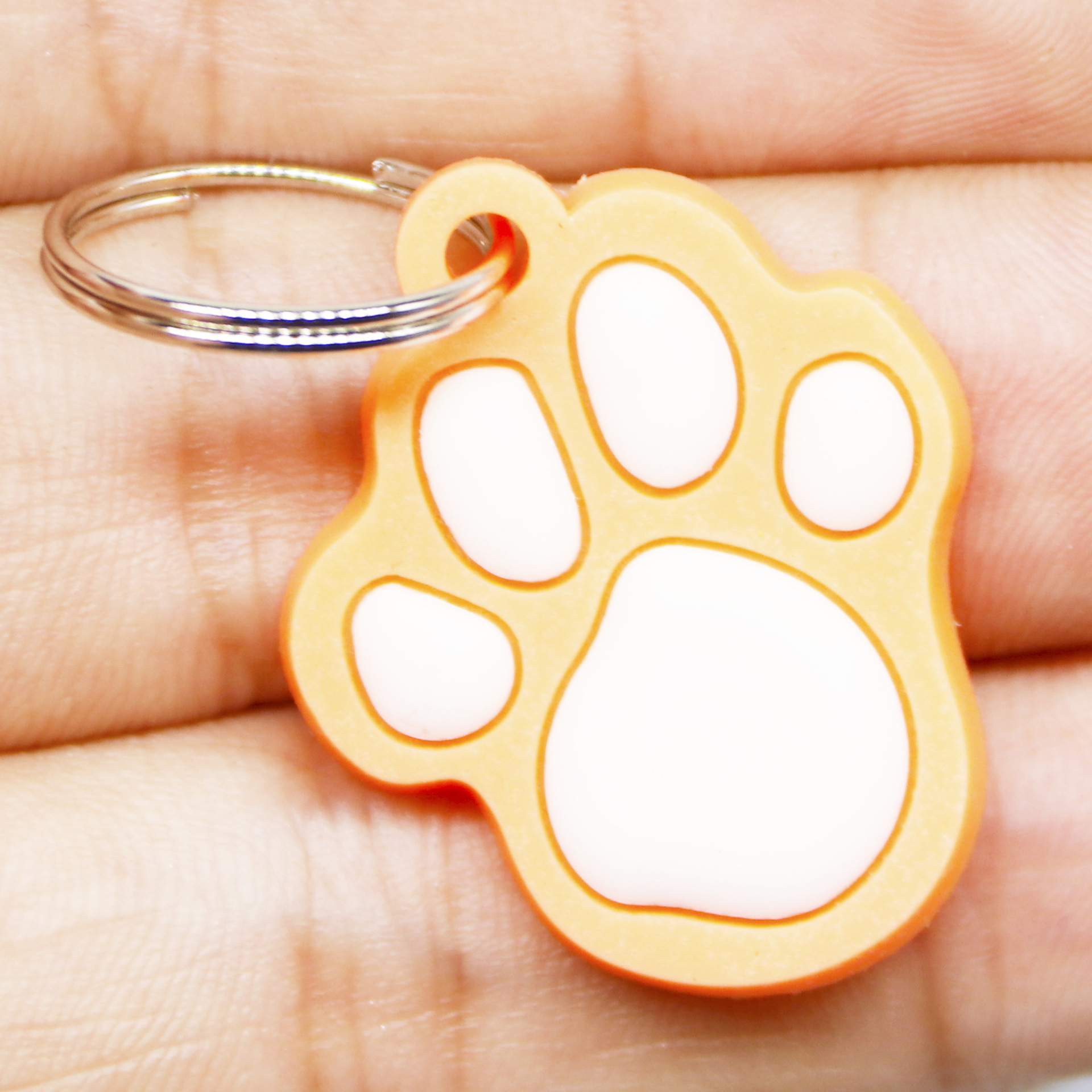 Seis etiquetas de perro para mascotas moe favorite palm shape gotejar pegamento collar para mascotas listado silicona pet id tag pic 8
