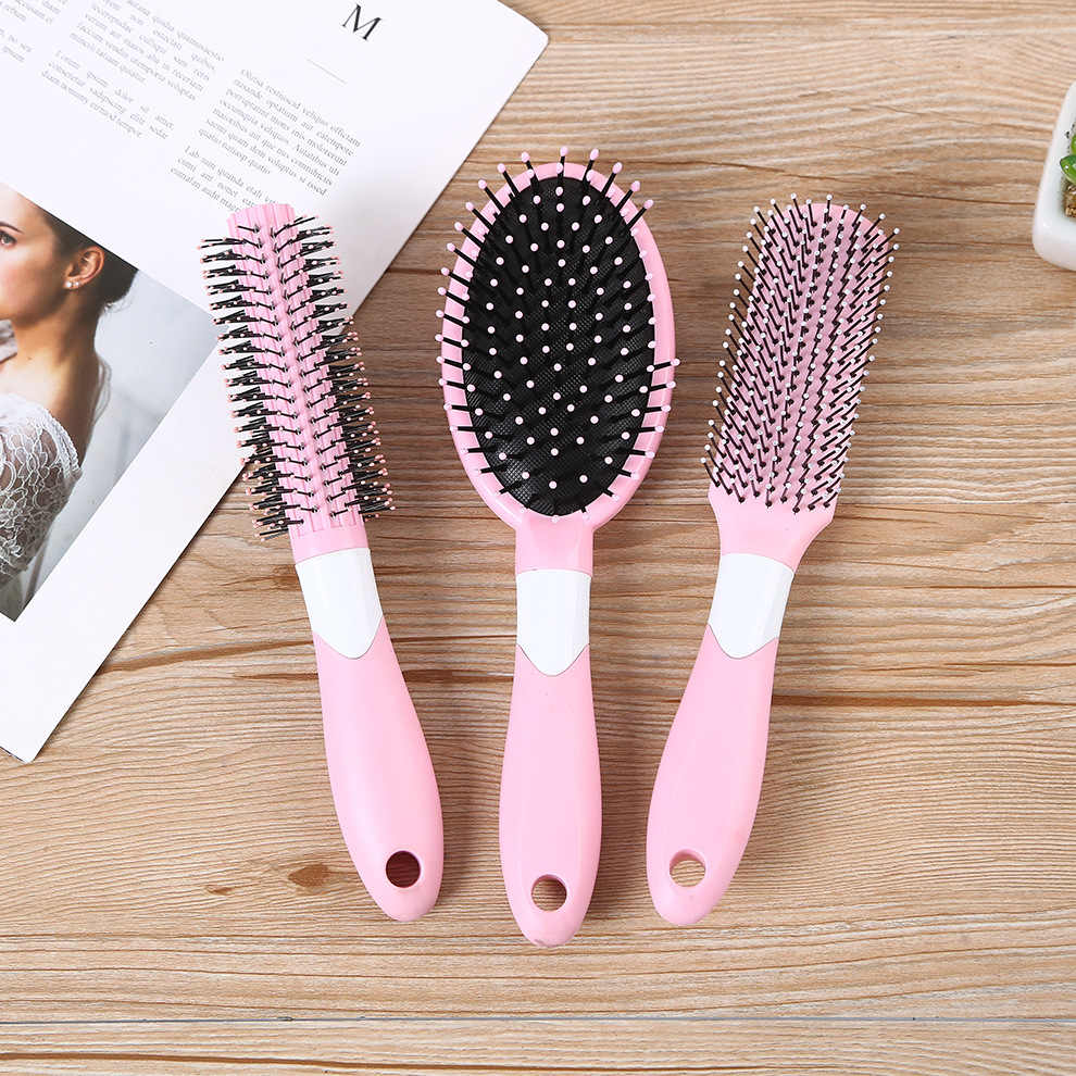 Factory direct sales of air cushion combs, massage combs, curly hair combs, cute pink smooth hair care and anti-static combs pic 1