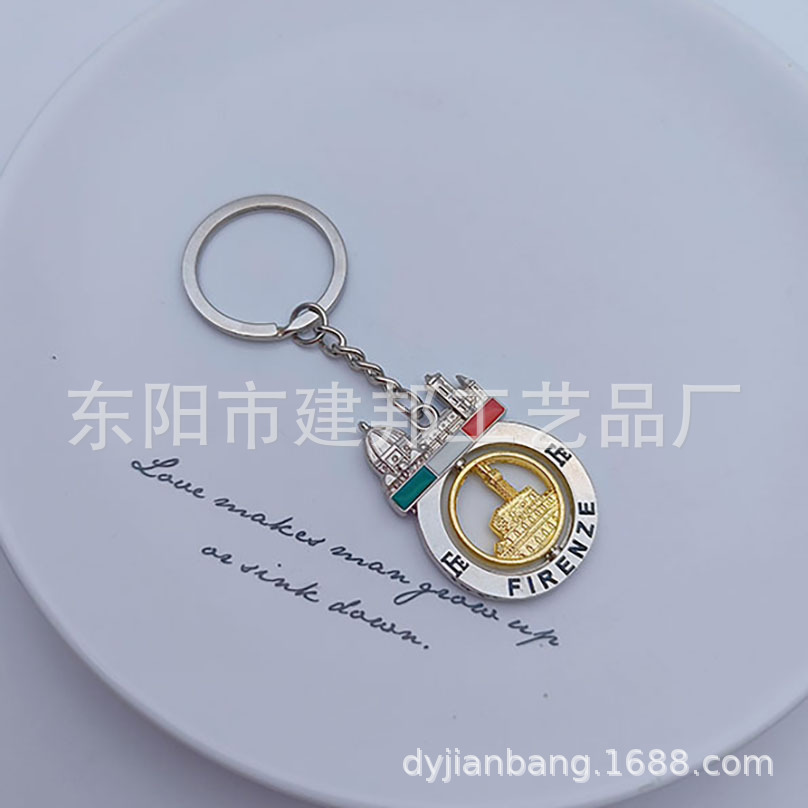 厂家定制个性金属旅游纪念品立体光面小熊贴纸挂件锌合金钥匙扣详情20