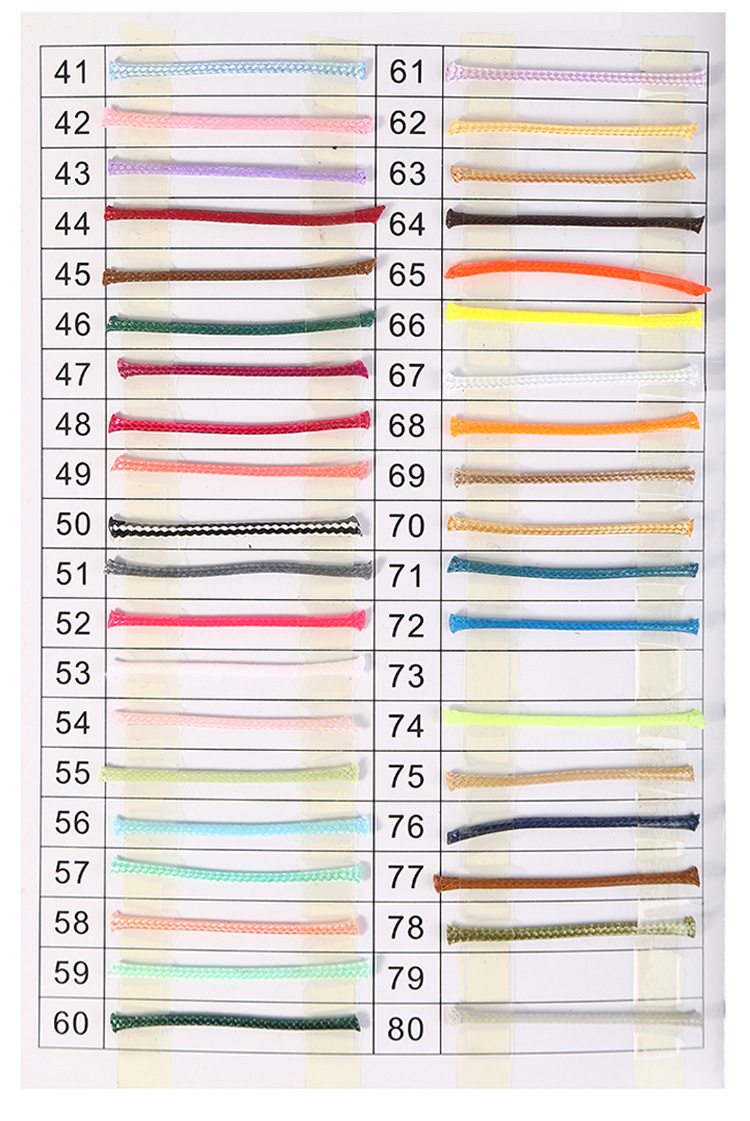 Wholesale from the manufacturer: 1mm thin diy hand-woven accessories of colored Korean wax thread, 2mm round wax thread, and black wax rope pic 13