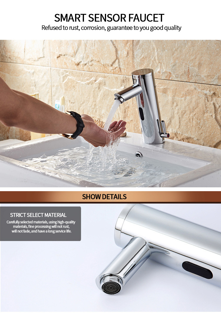 Fully automatic intelligent sensor faucet, single-cooling faucet, washbasin, public restroom infrared sensor faucet pic 34