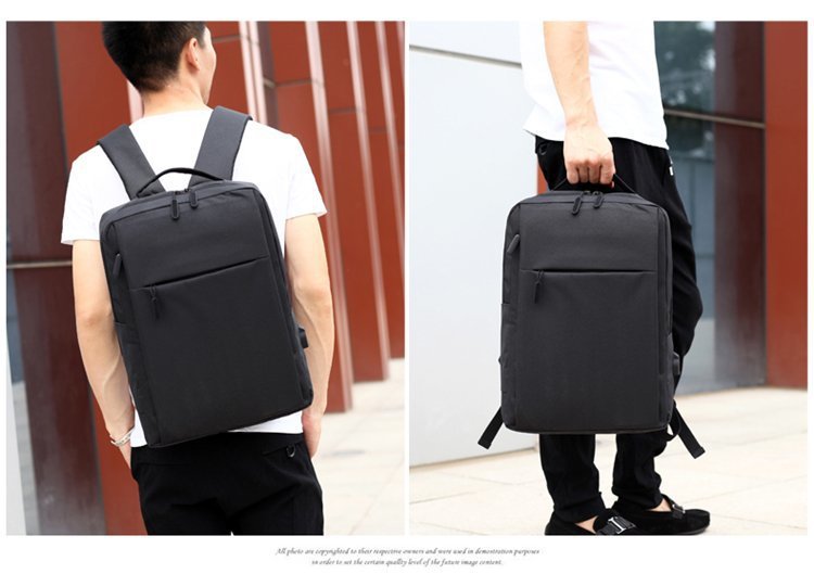 Cross-border backpacks, simple notebooks, business computer bags, campus student schoolbags, trendy travel backpacks that can be printed with logos pic 60