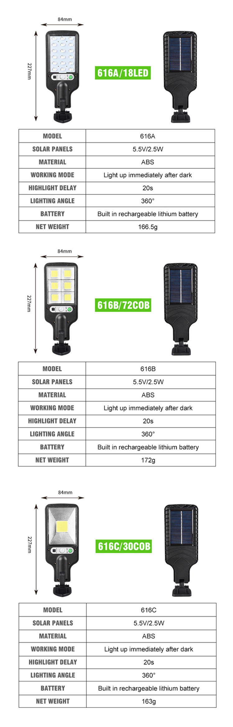 新款太阳能户外照明路灯LED人体感应庭露天灯详情10