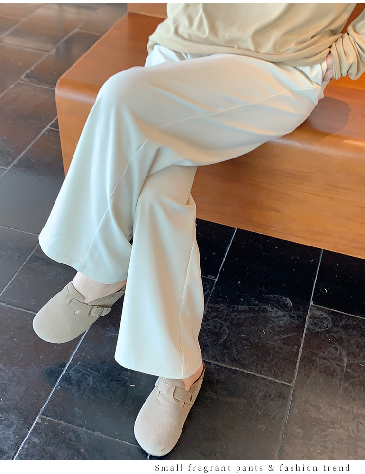 大码女装西装裤女春季垂感高腰显瘦休闲裤宽松阔腿裤百搭直筒裤裤详情17