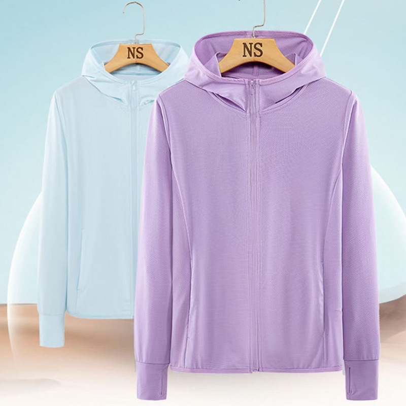 U-style ice silk sun-protective clothing for women 2022 outdoor cycling UV protection long-sleeved knitted thin sun-protective clothing for men pic 10