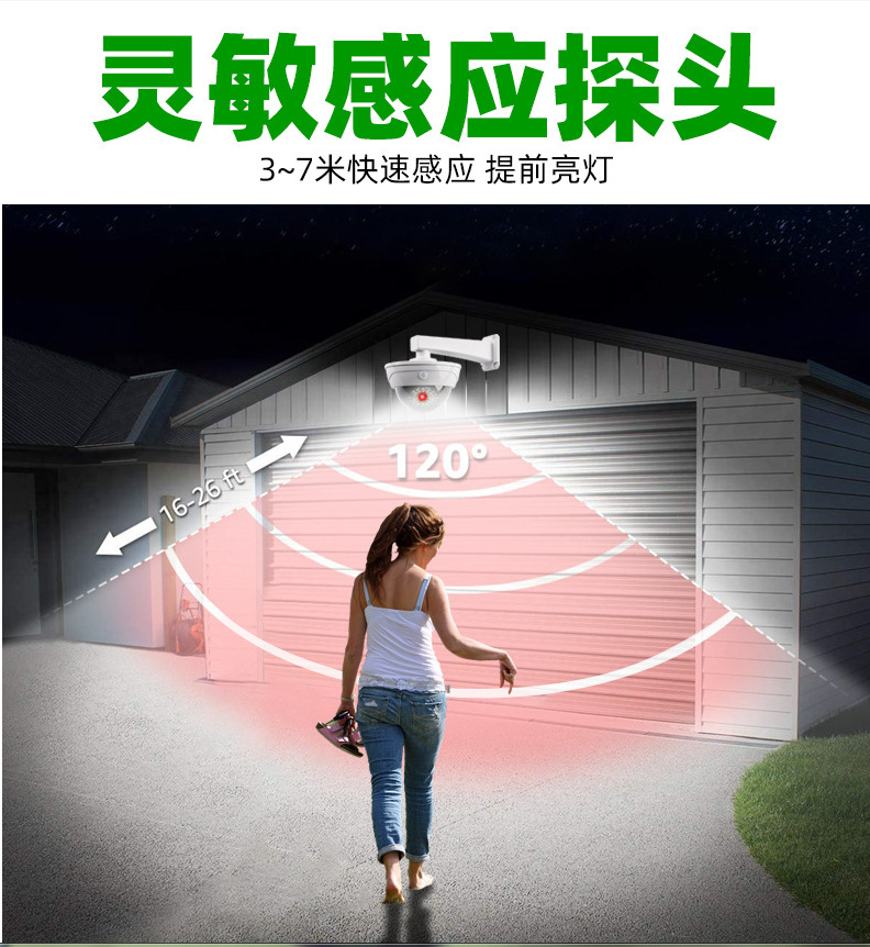 2022 new products: Solar lamp, fake camera surveillance lamp, human body sensor wall lamp, wireless pic 24