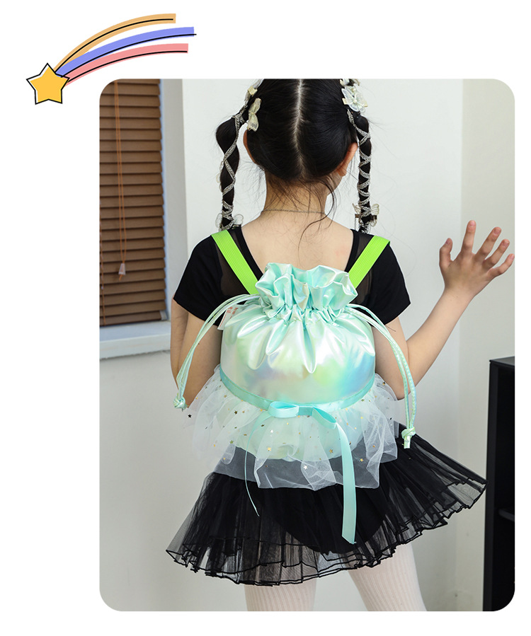 新款舞蹈包儿童双肩跳舞背包运动包休闲包女童可爱芭蕾舞书包印字详情18