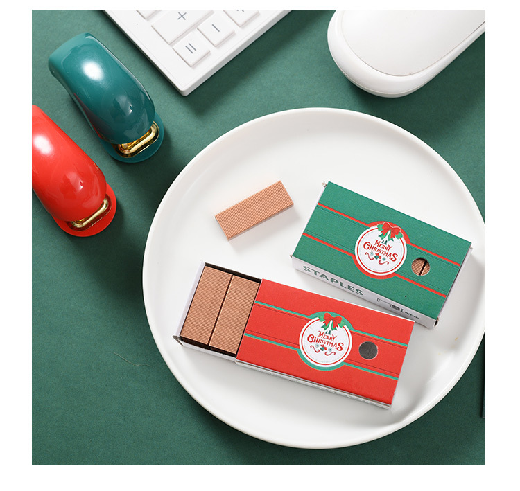 Cross-border direct supply Christmas light luxury cultural and creative combination set, paperclip, pin, ticket holder, stapler, binding office supplies pic 23