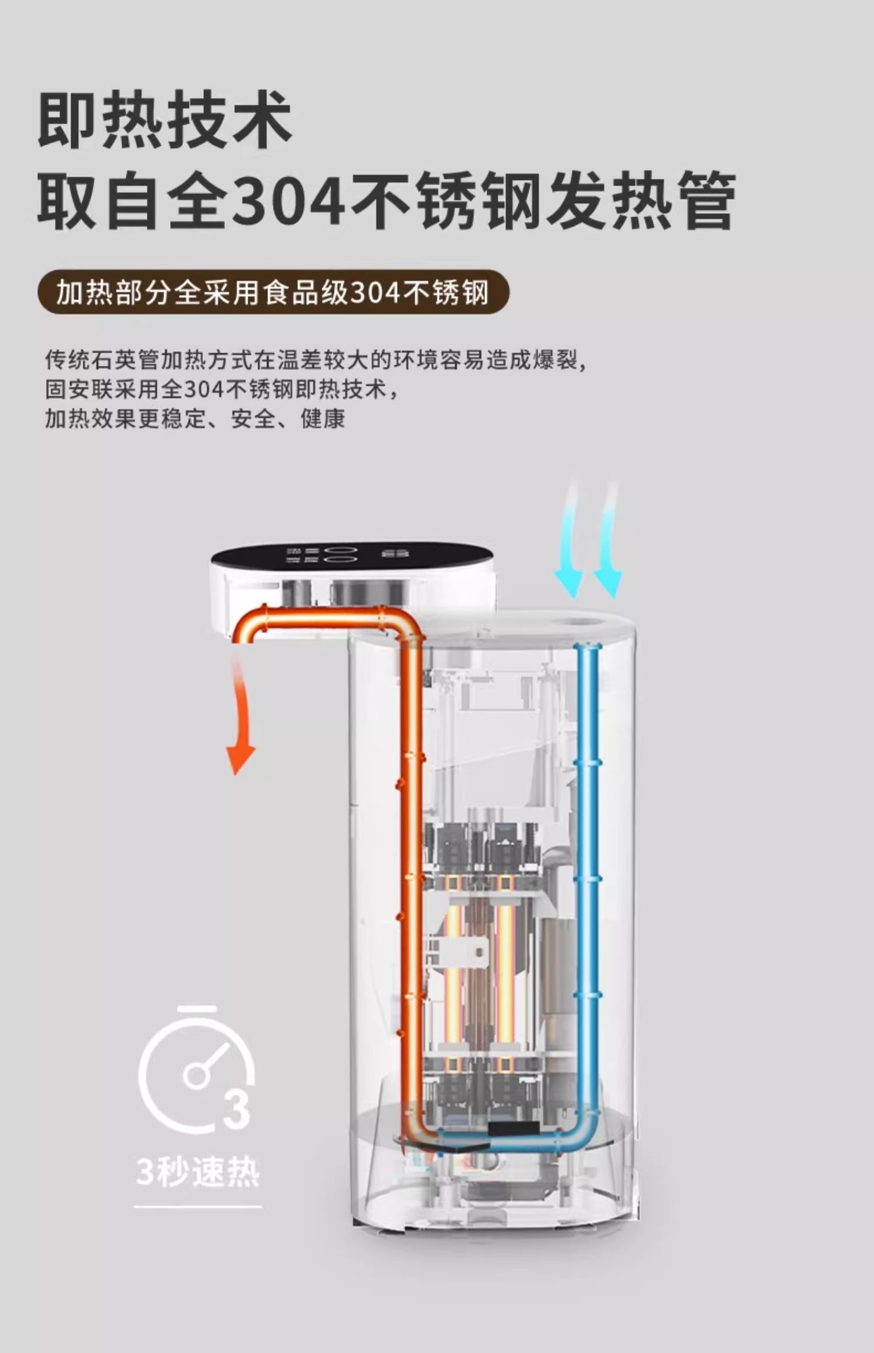 Instant water dispenser, desktop instant small water dispenser, boiling water dispenser, desktop, dormitory, travel portable hot water pic 18