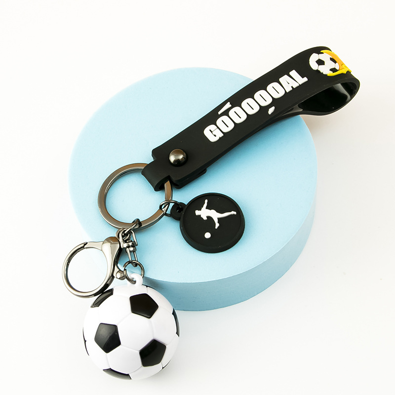 创意足球钥匙扣仿真迷你篮球挂件PVC软胶纪念品挂饰活动礼品批发详情23
