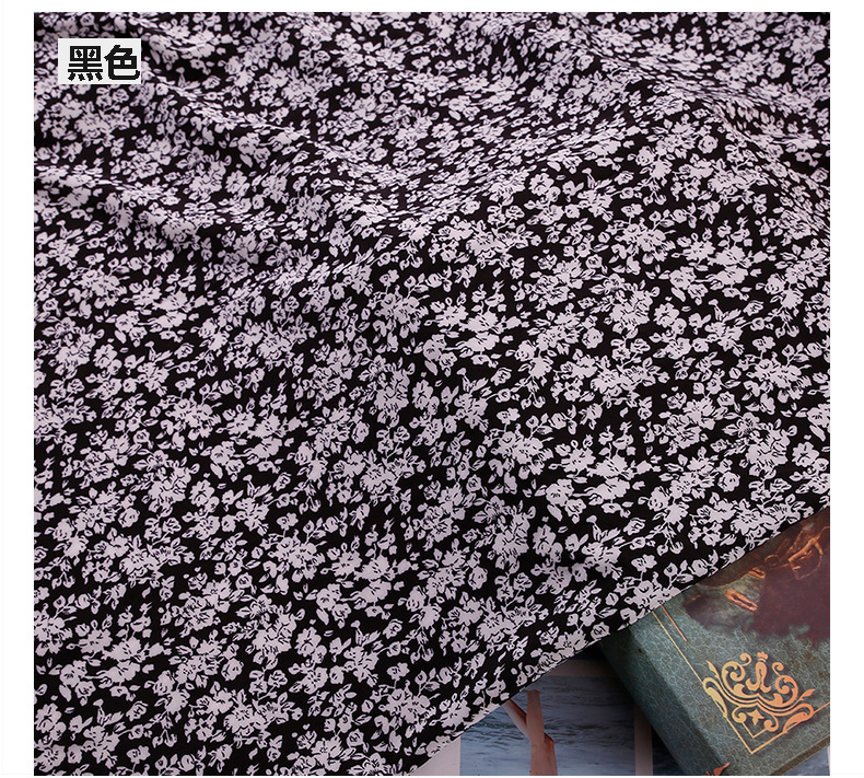 2020 new style chiffon dress floral print fashion fabric with small floral prints on all four sides in stock pic 28