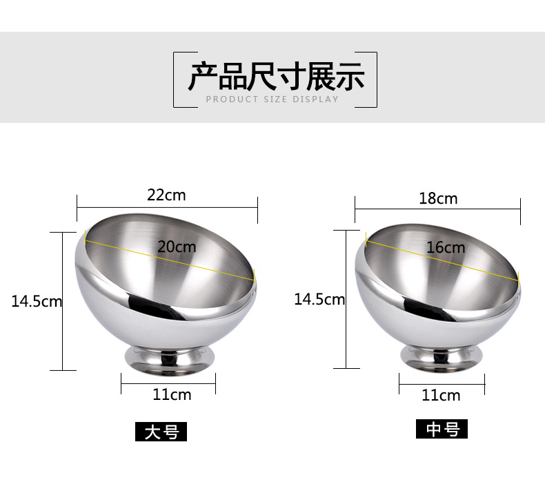 New stainless steel slanted bowl, hot pot bowl, sauce bowl, buffet seasoning bowl, salad bowl, bar snack and dried fruit plate pic 3
