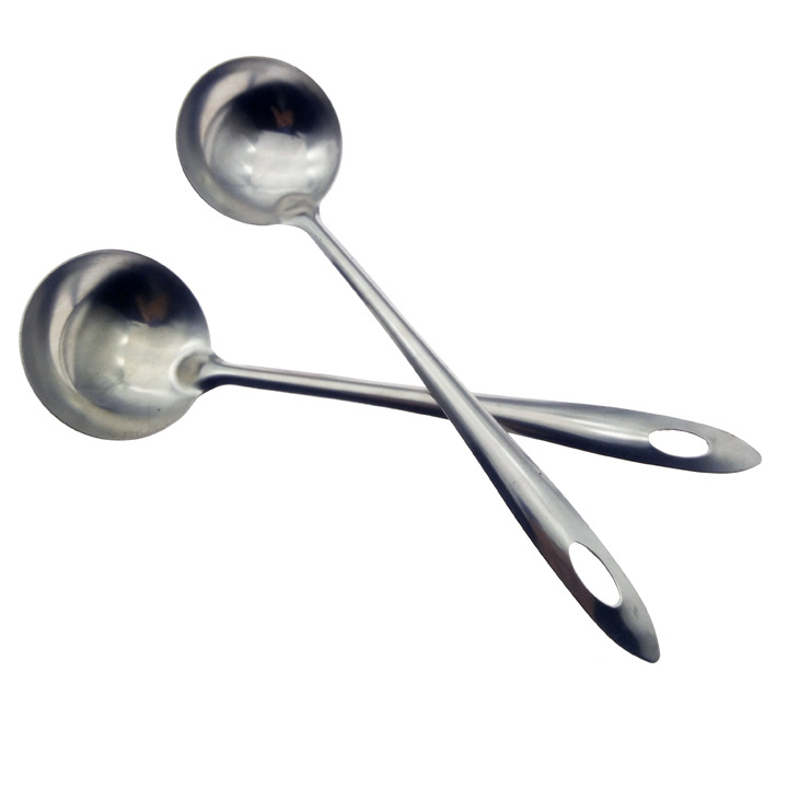 D1922 premium stainless steel thickened soup spoons, hot pot spoons, hotel kitchen tableware, 2-yuan store supply in Yiwu pic 7