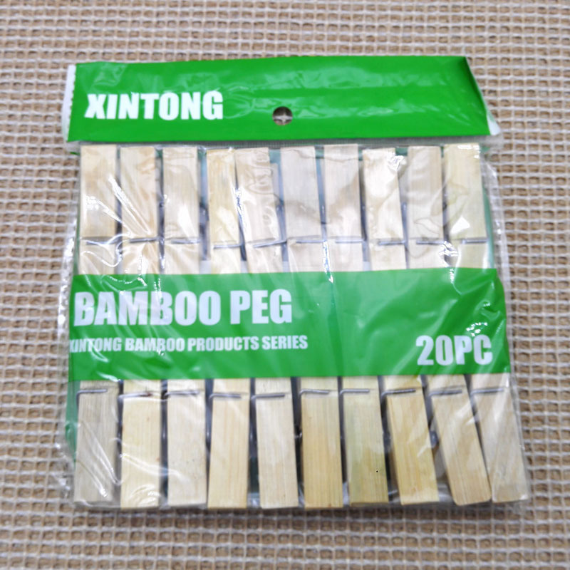 Q1232 20 high-quality bamboo clips: Bamboo clips for clothing, socks, pants, and grapes pic 2