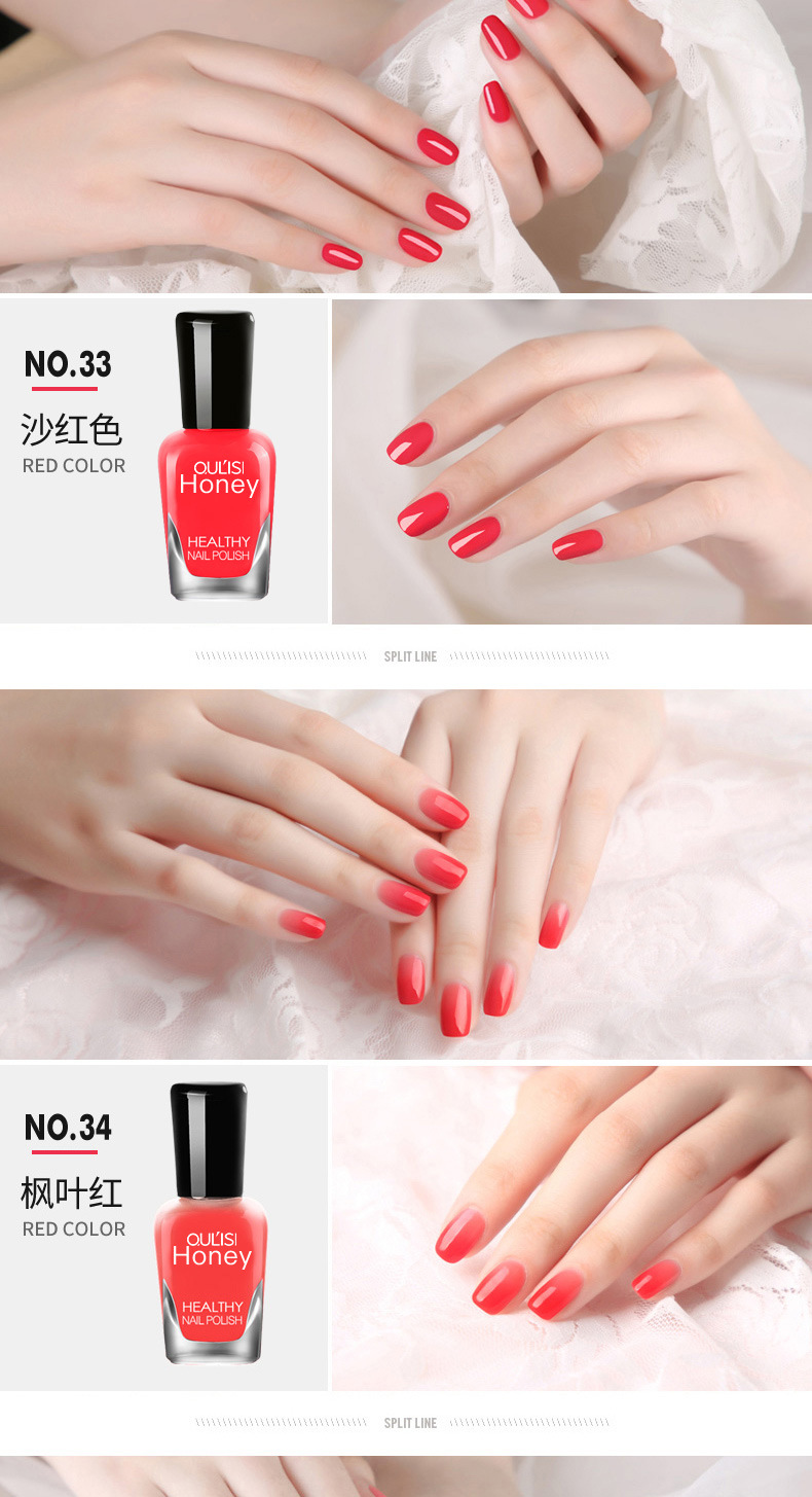 Oulis Water-based peelable and tear-off nail Polish 8ml no-baking wholesale cosmetics and Makeup set manufacturer pic 20