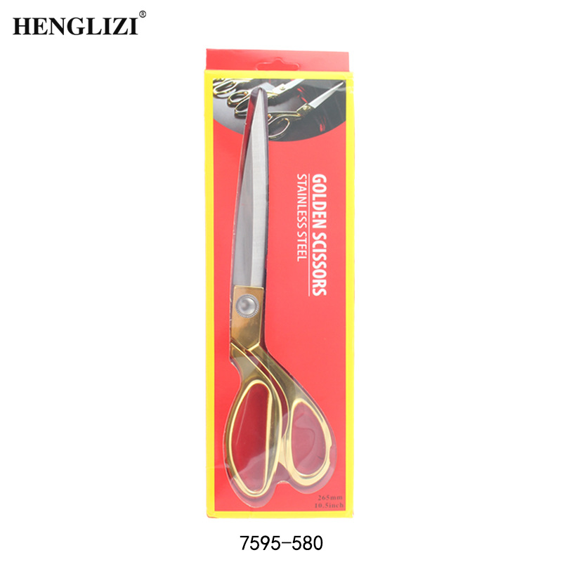 Cross-border opening ribbon-cutting scissors, ribbon-cutting ribbons, stainless steel, large handle golden scissors for festive occasions and weddings pic 13
