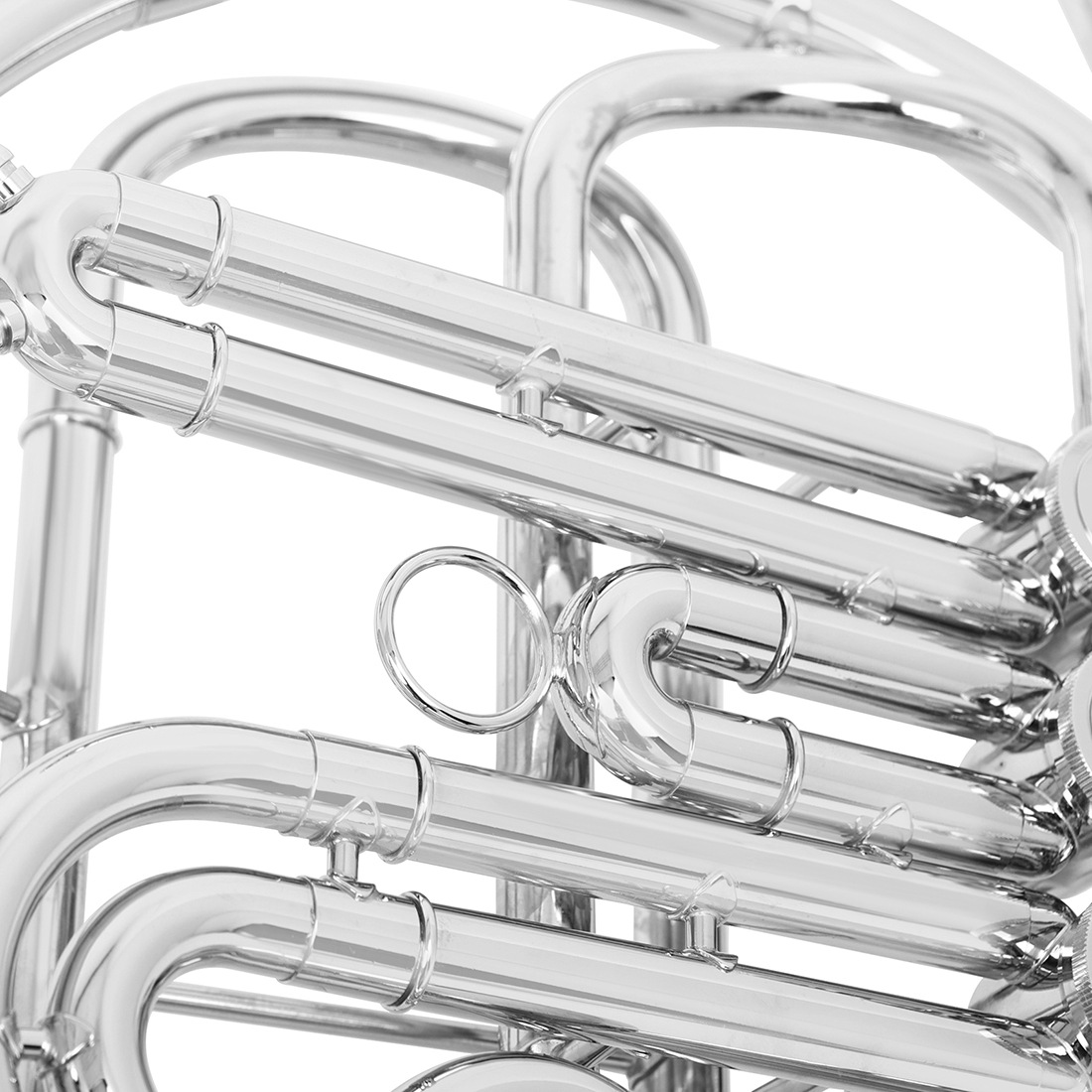 MBAT nickel-plated French horn Bb key split flat three-key French horn orchestra plays brass French horn, a brass wind instrument pic 17