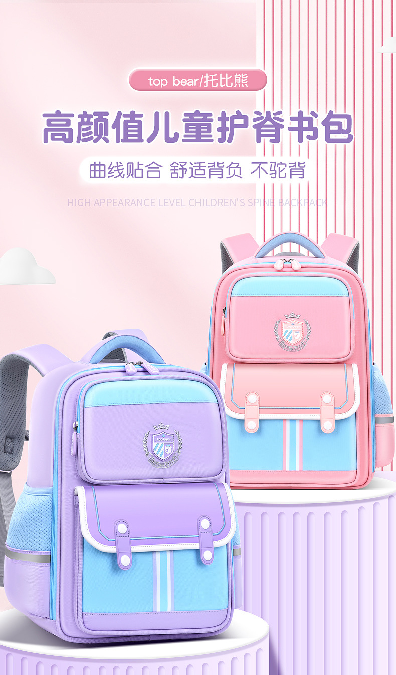 新款儿童书包一二三年级男孩女生英伦风四五六年级小学生书包背包详情1