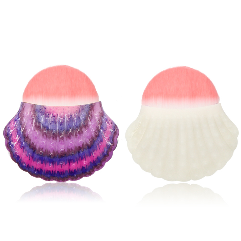 Factory direct sales of cross-border fan-shaped shell-shaped foundation brushes, single multi-functional semi-circular blush brushes and beauty brush tools pic 24