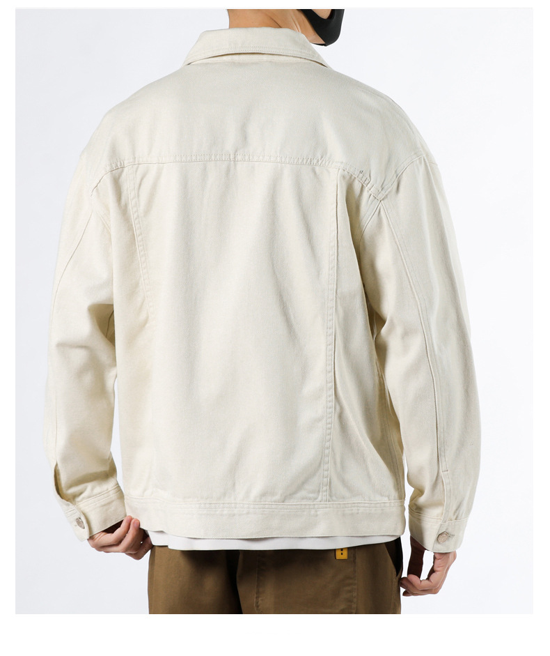 2023年秋季新款牛仔外套男士宽松潮牌帅气牛仔衣纯棉男工装夹克潮详情15