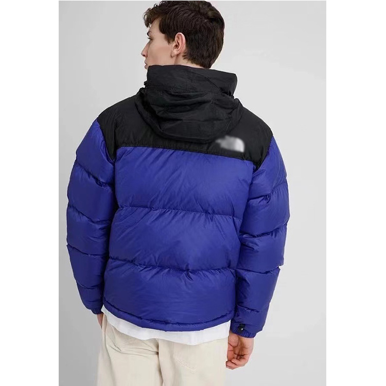 1996 hombre multicolor abajo chaqueta con capucha corto cuello de pie tendencia de moda casual cómodo abrigo 23 años venta caliente pic 27