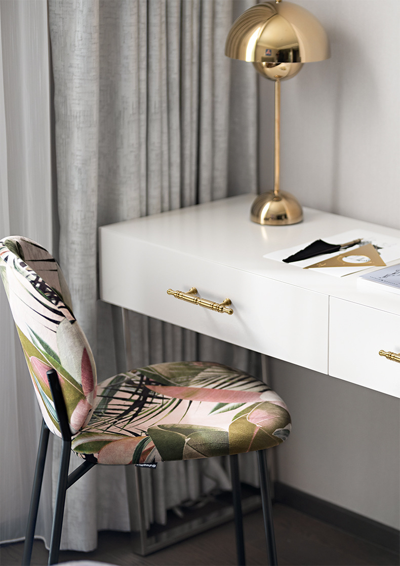 轻奢法式衣柜门黄铜拉手 现代简约橱柜门把手抽屉圆球形纯铜拉手详情10