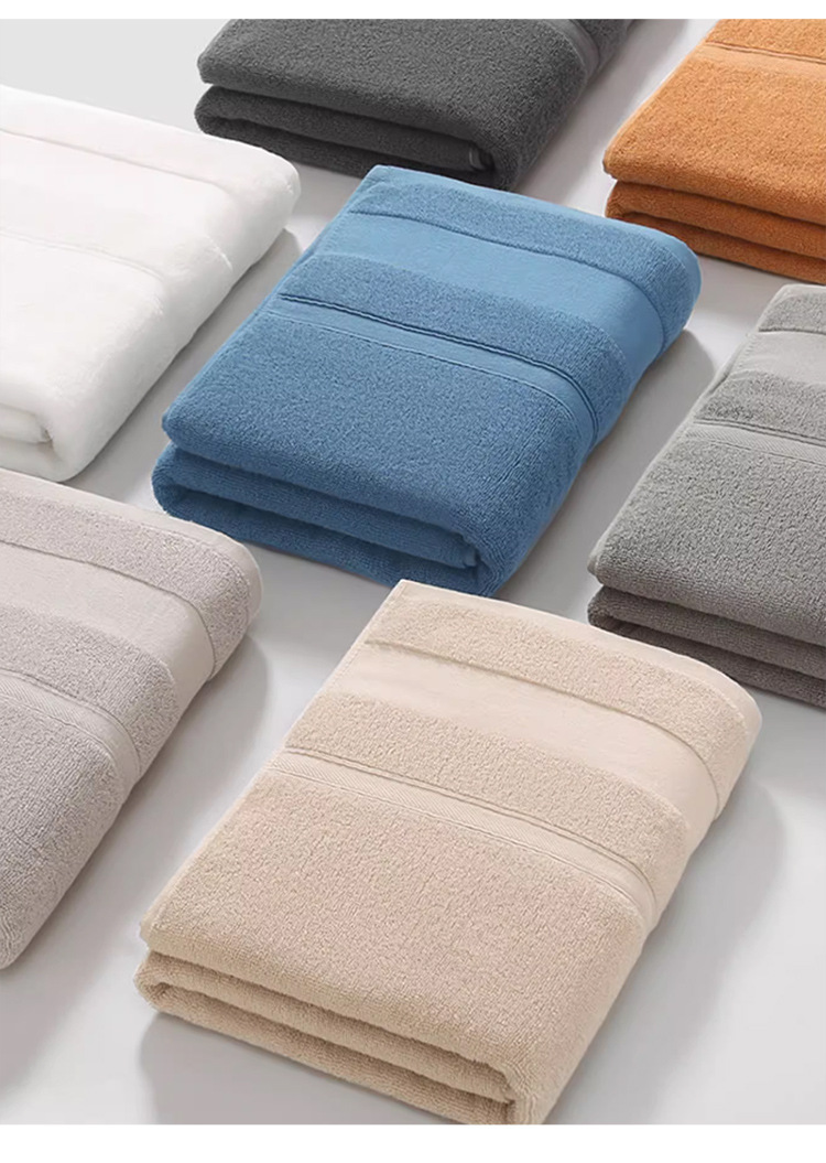 新款外贸大尺寸浴巾吸水男女通用100%纯棉加厚大浴巾套装详情10