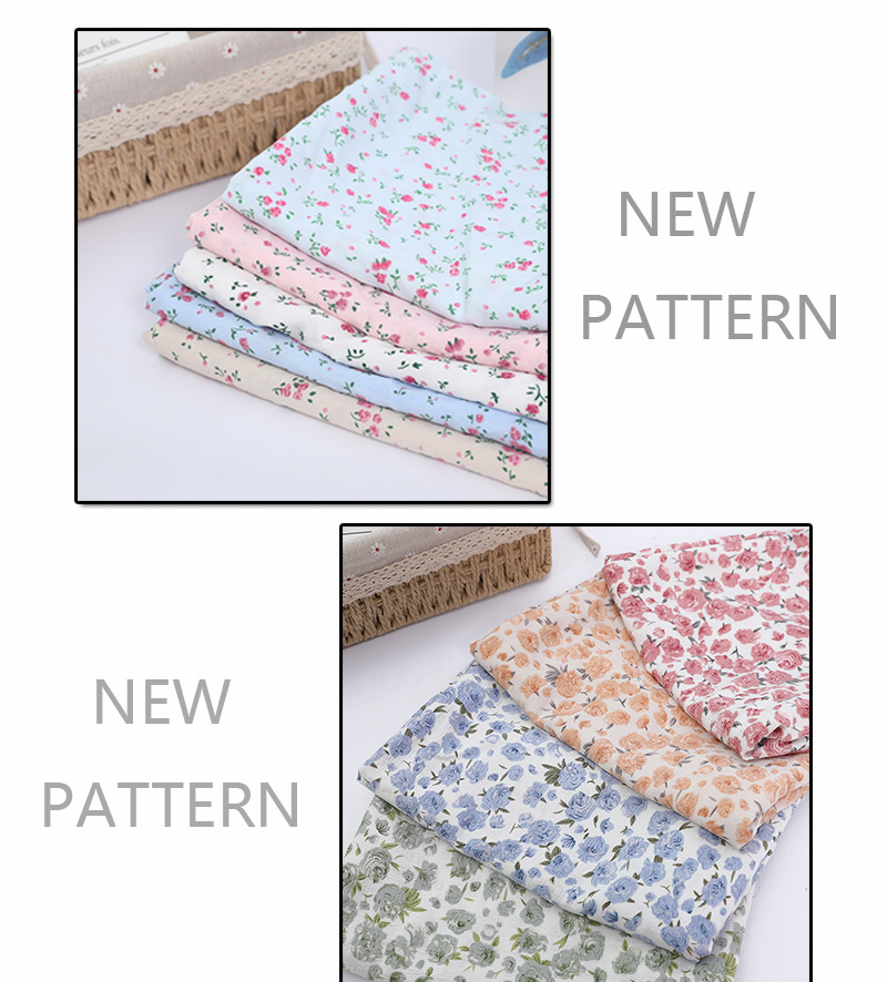 Black printed fabric, fashionable floral print dress, Hanfu, bubble pattern fabric, polyester Austrian stripe chiffon, half-life skirt fabric pic 11