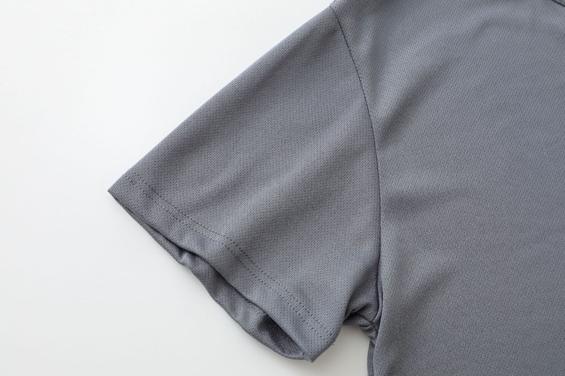 春夏新款男士冰丝空调T恤速干短袖半截袖潮男情侣款网眼运动上衣详情9