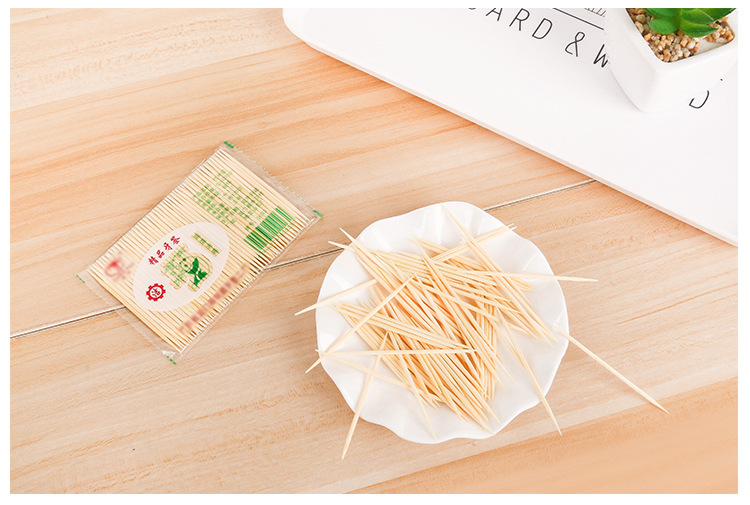 Hotels, restaurants, eateries, disposable toothpick manufacturers, natural and environmentally friendly bamboo double-ended toothpicks, fine toothpicks pic 9
