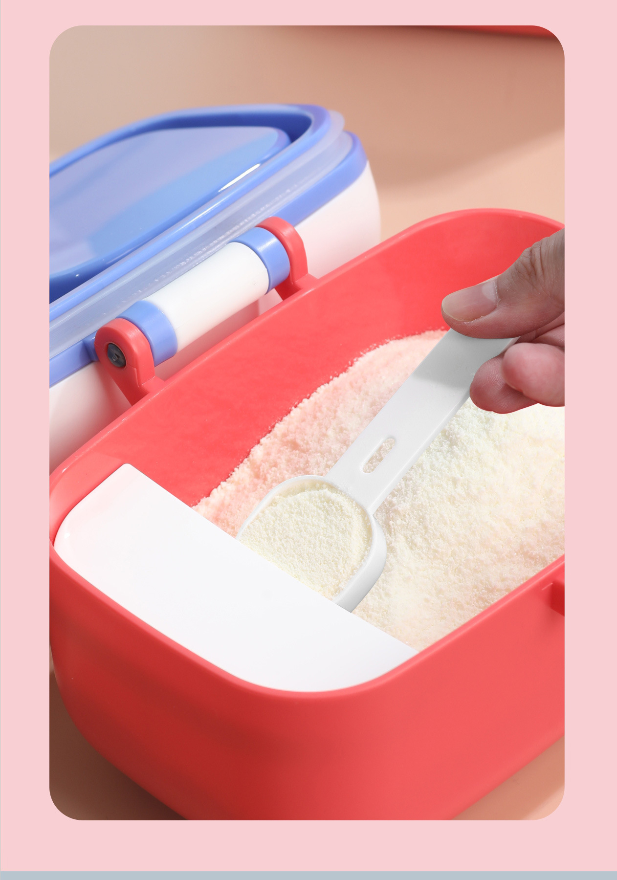 可爱宝宝辅食盒便携儿童饭盒高颜值奶粉盒带勺密封零食餐盒酱料盒详情5