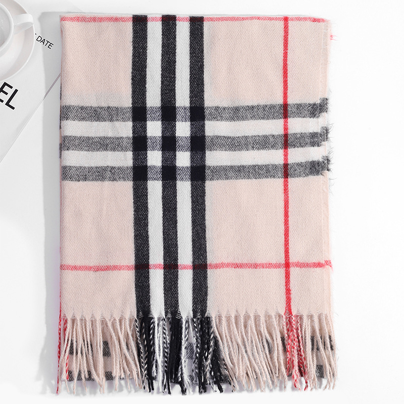 250g冬季经典巴巴格围巾男女百搭加厚保暖围脖仿羊绒流苏披肩外贸详情24