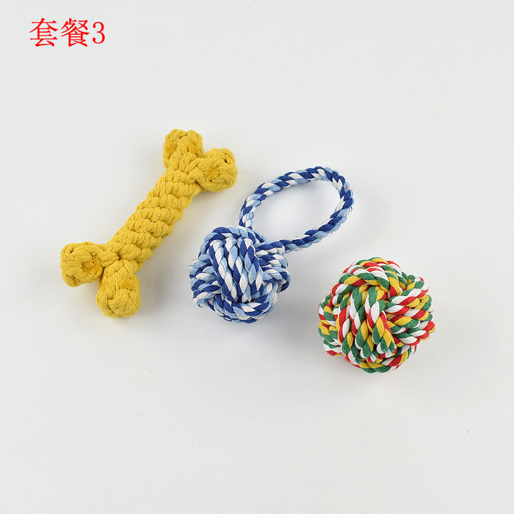 Factory direct sales of pet toy combination sets, Amazon pet rope toy sets, dog toys wholesale pic 6