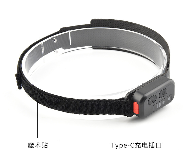 New hand-waving sensor TYPE-C rechargeable headlamp, outdoor strong light COB head-mounted cycling and running red and blue light pic 4