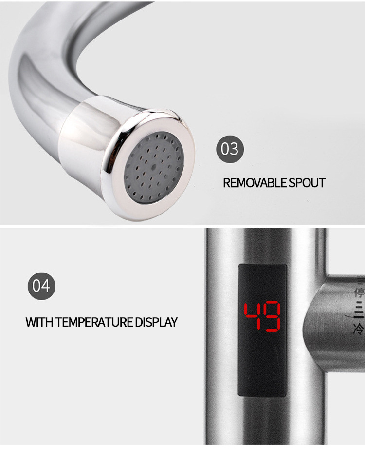 No-installation electric hot water faucet, household instant heating quick heating kitchen instant heating cold and hot dual electric hot water faucet pic 41