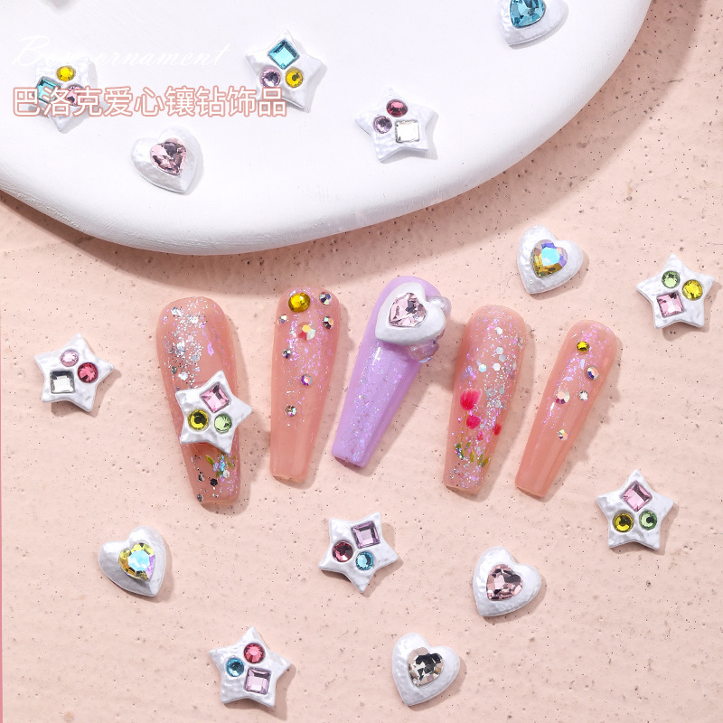 New Instagne-style star and moon nail stickers, Japanese and Korean waterproof and long-lasting gold-embossed 3d nail stickers and nail decals pic 11