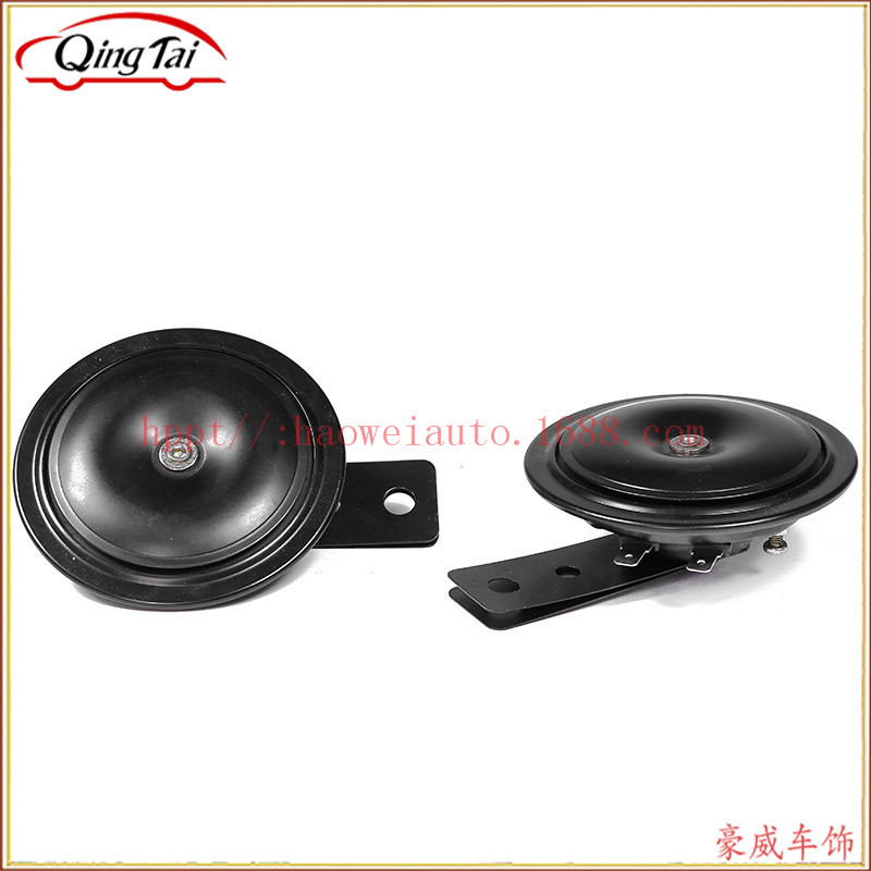 厂家直销汽车喇叭 12v 24v电子盆型喇叭黑色115声级高音喇叭批发详情7