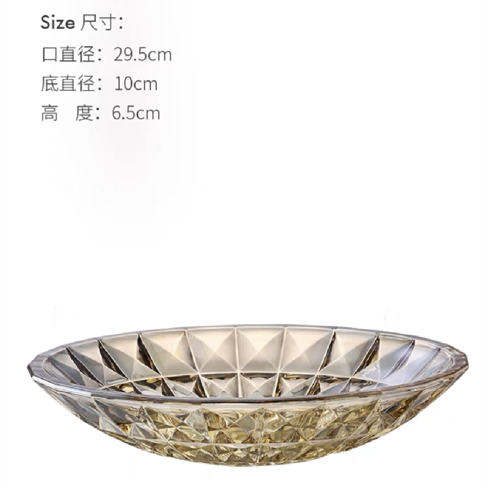 宇行玻璃水晶玻璃果盘米饭碗沙拉甜品碗透明碗圆形碗凉菜小吃水果酒吧果斗详情23