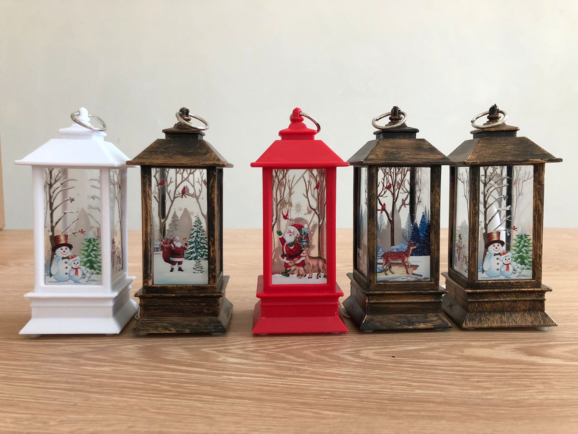 2021 New retro small square wind lamp, Christmas gift and handicraft, night light, LED snowman for the elderly, decorative lamp pic 12