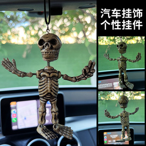 跨境汽车用品车载秋千鸭后视镜挂件批发车内装饰小鸭子汽车挂饰潮详情11