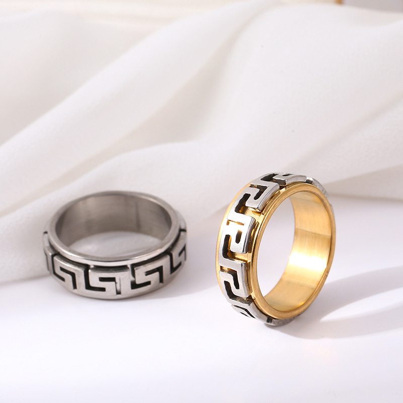 钛钢戒指女开口小众个性指环锆石简约ins风高级轻奢饰品四叶草详情7