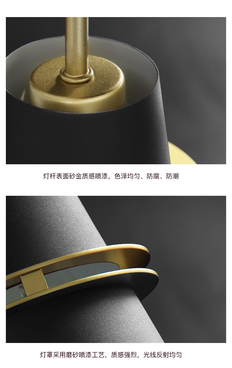 Nordic led indoor wall lamps, macarons, bedroom, living room, hotel corridor, creative wall lamps, bedside lamps, horn wall lamps pic 6