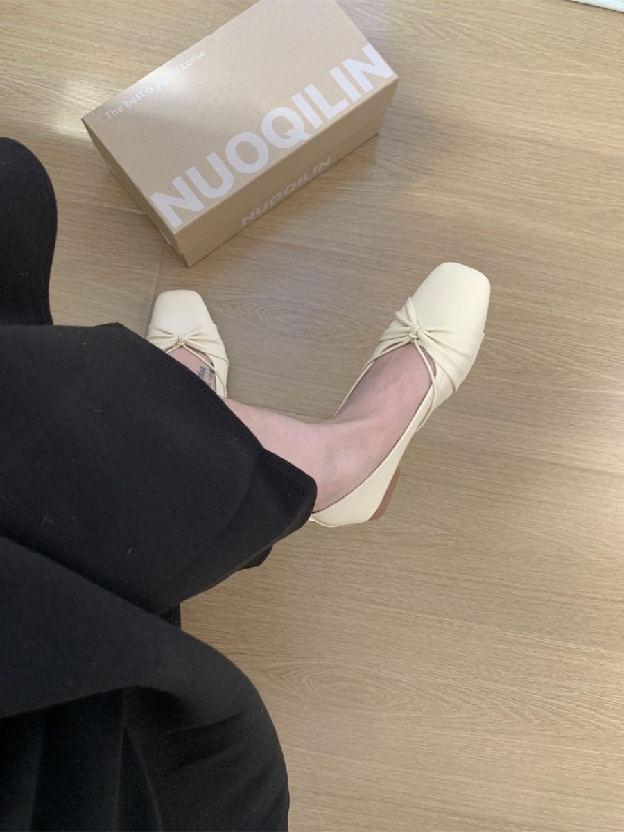 玛丽珍仙女配裙子单鞋女2024新款夏浅口晚晚风平底一脚蹬奶奶瓢鞋详情15