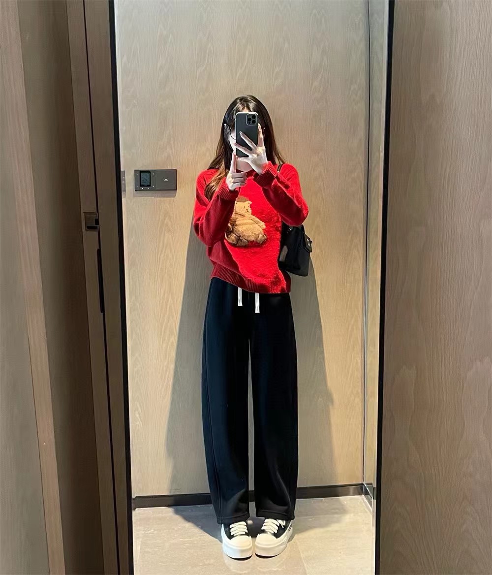 女装韩系高品质加厚高腰镰刀裤 显瘦百搭山本阔腿香蕉裤 代发详情3