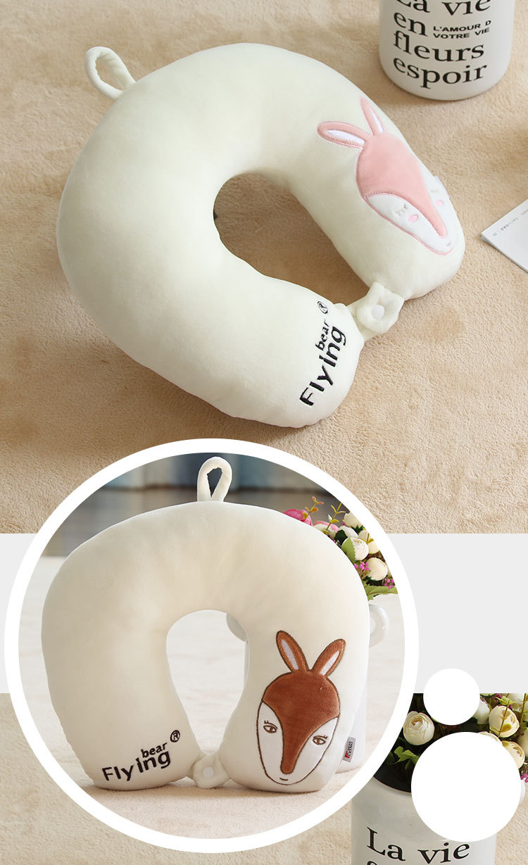 Wholesale cartoon U-shaped pillows, PP cotton-filled neck protectors, portable pillows for napping, office work and travel pic 21
