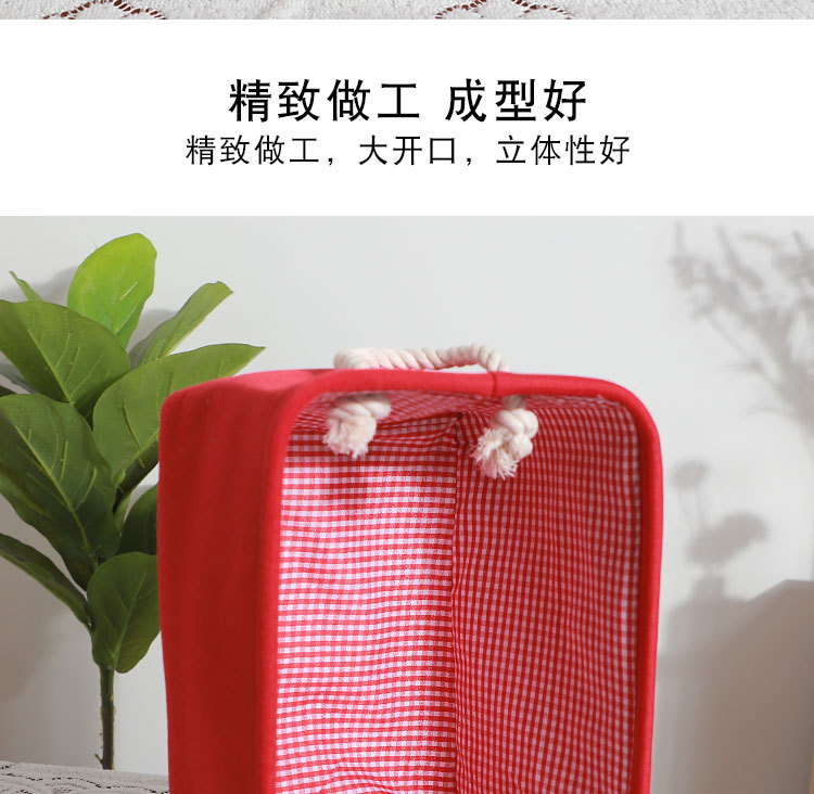 Household storage basket, fabric dust-proof organizing bag, underwear and underpants, clothes sorting, student small cloth bag storage basket pic 8