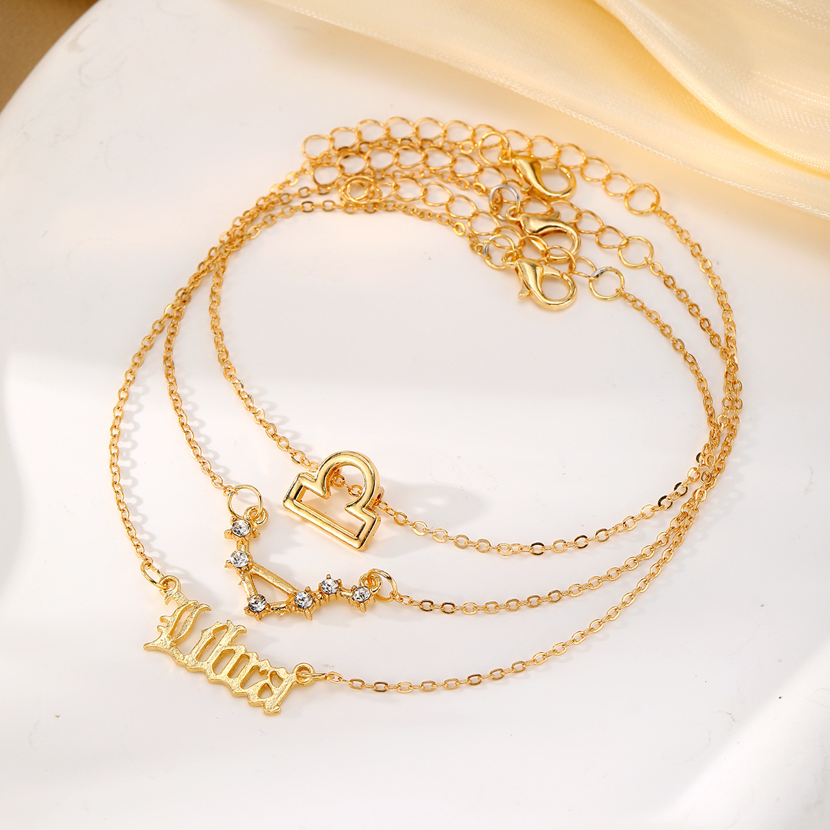 欧美爆款镶钻十二星座脚链套装女亚马逊跨境时尚卡片风高级感饰品详情33